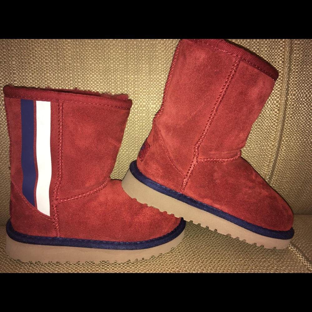 Toddler UGGs size 9 (Red, Blue and White stripe).